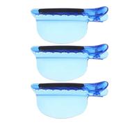 Healeved 3 Piezas Pinzas para Separar el Cabello para Peluquería Aislamiento Térmico y Plástico Azul, Accesorio Multifuncional para Extensiones y Mechas en Salones Profesionales
