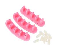 Healeved 3 Piezas Puesto De Práctica Para Manicura Soporte De Puntas De Estante De Entrenamiento De Uñas Con Puntas De Uñas Para Mujer Para Formación De Manicura y Estante De Exhibición