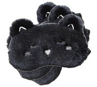 Healeved 3 Piezas Venda Máscara De Ojo De Calentamiento Antifaz Para Ojos Secos Ocultador Antifaz Para Dormir Para Mujer Para Los Máscara De Noche Para Dormir Black Felpa