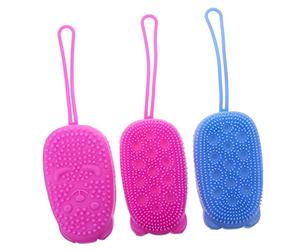 Healeved 3 Uds Cepillo De Baño De Silicona Champú Limpio Masajeadores De Cuero Cabelludo Depuradores Corporales De Silicona Cepillo Corporal Exfoliante Champú Depurador Champú Peine De