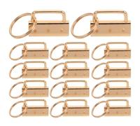 Healeved 30 Clips Metálicos para Extremos de Correa de Bolso de 32 MM Juego de Llaveros Clip de Cierre Acabado Dorado Claro Accesorios Duraderos para Fabricación de Bolsos y Llaveros