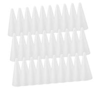 Healeved 30 Conos de Espuma Blancos para Manualidades Diy, Conos Cónicos de 6 Cm, 30 Piezas para Decoración de Fiestas, Proyectos Escolares y Centros de Mesa Creativos