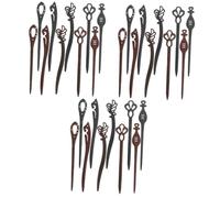 Healeved 30piezas Palillos De Madera Para Cabello Accesorios De Estilo Antiguo Para Recogidos Para Chignon y Moño Diseño Elegante y Retro