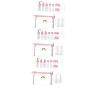 Healeved 3juegos Botellas De Portátiles Para Cosméticos Botellas De Emulsión Rosa Para Champú Lociones y Perfumes Accesorios De y