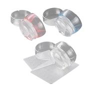 Healeved 3juegos Estampador De Uñas Kits Placas De Estampación Herramientas Para Uñas Compacto Para Particulares y Salones