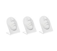 Healeved 3juegos Modelo Facial Simulador De Piercing Flexible Con Soporte Herramienta Práctica Para Práctica De Maquillaje y Demostraciones Educativas
