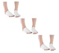 Healeved 3pares Calcetines Abiertos De Gel Hidratantes Para Mujeres De Calcetines Para Pies Dedos Color Blanco Para Spa y Cuidado Pies