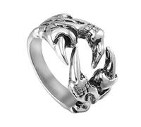 Healeved 3piezas Anillo De Punk Retro Para Hombres Anillo Decorativo De Dedo Creativo Joyería De Diseño De Dragón Inoxidable