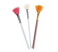 Healeved 3piezas Brochas De Maquillaje Conjunto De Aplicadores De Polvo y Iluminador Pinceles De Cosméticos Para Maquillaje Diario y Profesional Incluye Brocha De Fan y Blush Diseño