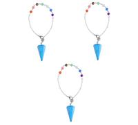 Healeved 3piezas Colgante Hexagonal De Cristal Para Sanación y Amuleto De Péndulo De Chakra Accesorio De Para Decorar Collares y Accesorios De Moda