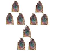 Healeved 3piezas Cristal De Bismuto Decorativo Para Colección De Minerales Especimen De Cristal De Bismuto Para Decoración De Oficina y Hogar Única De Mineral