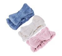 Healeved 3piezas Diademas Para Lavarse La Cara Elásticas Lazo Para Maquillaje Casa