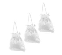 Healeved 3piezas Flores para Novia Blancas Diseño Floral de Satén para Decoración de Bodas para Recibir Sobres y Tarjetas