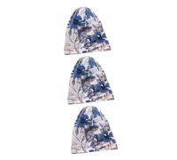 Healeved 3piezas Gorro De Dormir De Algodón Impreso Forro De Satén De Doble Capa Elástico y Transpirable Para Mujeres Para Dormir y Cuidados Personales Graffiti
