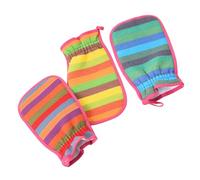 Healeved 3piezas Guantes Exfoliantes Para Ducha Toalla De Baño De Doble Cara Suave y Resistente Para Exfoliación Corporal y Limpieza De Piel