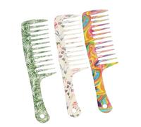 Healeved 3piezas Peines De Dientes Peines De Peluquería Con Mango Recto Para Doméstico y Profesional