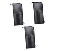 Healeved 3piezas Pouch De Maquillaje De PU De Organizador De Brochas Portátil Estuche Cosmético Práctico para y Negro