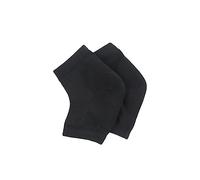 Healeved 3piezas Protector de Talón de Gel Negro de Calcetines Manga de Talón para Piel Seca y Agrietada Puntera Abierta para Uso Diario y Comodidad
