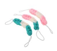 Healeved 3piezas Toalla De Baño Esponja De Baño Larga De Esponjas Estropajos De Ducha Elásticos Doble Cara De Malla Larga De Malla Para Exfoliación o