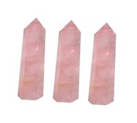 Healeved 3piezas Varita De Cristal Hexagonal Rosa Para Decoración De Hogar y Mineral Sanador Para y Adornos De Mesa