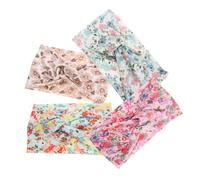 Healeved 4 Bandas Elásticas para Mujer para Entrenamiento de Yoga Diadema No Deportiva Estampado de Moda