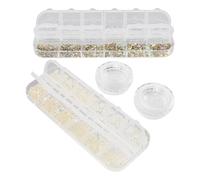 Healeved 4 Cajas Cristales de Imitación para Decoración de Uñas Gemas para Decoración de Uñas Ab de Plástico, Efecto Radiante, Fácil Aplicación, para Principiantes y Entusiastas,