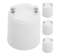 Healeved 4 convertidores de portalámparas GU24 a E26, resistentes al calor hasta 120 ℃, pasador de bloqueo giratorio a adaptador de casquillo E26 para bombillas LED, luces de riel, lata empotrada