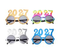 Healeved 4 gafas de fiesta 2027, gafas unisex para la celebración de Nochevieja, ideales para la decoración de la víspera de Año Nuevo, de sol con montura numérica novedosas para y accesorios