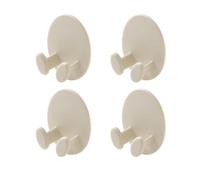 Healeved 4 Ganchos Adhesivos Ovalados para Cables y Enchufes Soporte Multifuncional para Organización de Cables y Tapones Color Albaricoque sin Herramientas Uso Doméstico y Oficina