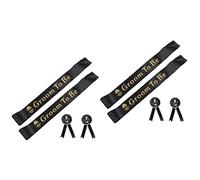 Healeved 4 Juegos De Fajas Para Novios Accesorios Bordados Brillantes Para Fiestas Compromisos Despedidas De Soltera Desfiles Insignias Nupciales Bodas Despedidas De Soltera