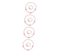 Healeved 4 Juegos Juego De Pulseras Para Chicas Pulsera De Cuentas Kit De Pulsera y Collar De Cuentas Bisutería Para Niñas Joyería Infantil Para Niñas Joyas De Cuentas Perla
