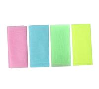 Healeved 4 Paños Exfoliantes De Nailon Para Baño y Ducha, Tamaño Alargado, 4 Piezas Multicolor, Toallas De Baño Suaves Para Depuración Corporal y Cuidado Piel