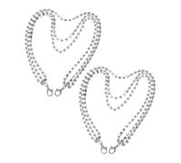 Healeved 4 Pares De Cadenas Con Garras Para Decorar Zapatos Con Capas De Dijes Y Cuentas Con Nombre Moderno Apiladas Doradas Delicadas Cadenas Para Zapatos De Mujer Con De