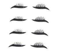Healeved 4 Pegatinas de Pestañas Autoadhesivas Negras con Purpurina de Tiras de Maquillaje para Ojos Delineador Fácil de Aplicar para Mujeres Ligero y Reutilizable