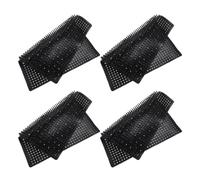 Healeved 4 Piezas Almohadillas para Cajas de Puesta para Gallinas, Tapetes Puesta de Huevos de Gallinas, para Cajas y Jaulas, PP Negro, Lavables, Antideslizantes, Reutilizables