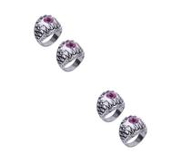 Healeved 4 Piezas Anillo de de demonio anillo del anillos traje adulto anillo de dragón de de del globo anillo de hombres rojo