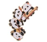 Healeved 4 Piezas Broche Panda de Esmalte con Instrumentos Musicales Tradicionales Chinos Pin de Metal para Decoración de Suéteres Mochilas Camisas y Vestidos Clips Elegantes para Chal