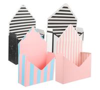 Healeved 4 Piezas Caja para Envolver Flores Caja de Sobres de Cartón Plegable de Papel para Flores y Plantas, Ligera, Fácil de Guardar, para Cumpleaños y Fiestas Estilo Varios estilos