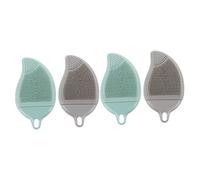 Healeved 4 Piezas Cepillo De Masaje Con Champú Champú Para El Cuero Cabelludo Depurador De Baño Para El Cuerpo Masajeador Facial Depurador Cuero Cabelludo Cepillo De Silicona Para El