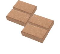 Healeved 4 Piezas Corcho Adhesivo para Pulir Tablas de Ski y Snowboard, Material de Corcho Khaki, Adecuado para Aplicación de Cera y Limpieza Profunda en Pistas Heladas