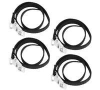 Healeved 4 Piezas Correa de Pedal para Bicicleta Correas para Pedales de Bicicleta Nylon y Aleación de Aluminio Negro Hebilla Repuesto para Dedos del Pie