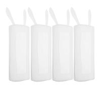 Healeved 4 Piezas Cubierta para Control Remoto Diseño de Conejo Blanco de Silicona, Luminosa y Adorable para Fiesta Verano, Protege y Extiende la Vida Útil del Mando TV