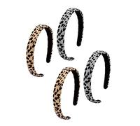 Healeved 4 Piezas Diadema Ancha de Leopardo Diadema Ancha de Leopardo para Mujer y Niña Accesorios Cabello para Uso Diario y Fiestas