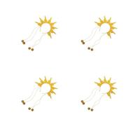 Healeved 4 Piezas Diadema de Fuego Naranja para Halloween y Fiestas Familiares, Ligera y Creativa con Llamas Brillantes de Tela No Tejida y Plástico Adultos