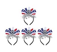 Healeved 4 Piezas Diadema Ligera y Cómoda para Aficionados al Fútbol de Plástico Blanco Adecuado para Eventos y Estadios de Fútbol Adultos