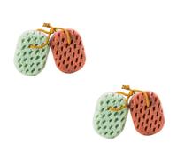 Healeved 4 Piezas esponja de limpieza corporal masajeador de bebe hermosa esponja de baño - Esponja de baño - Esponja natural esponjas tómate un baño dispensador niño pequeño