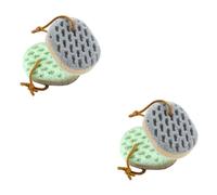 Healeved 4 Piezas fregadores de esponjas esponja exfoliante corporal de baño exfoliate natural vegetal depurador herramientas de baño s para la calmante