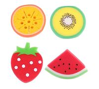 Healeved 4 Piezas Juguetes De Pelota De Baño Para Esponja De Baño Infantil Forma De Fruta Para Jugar y Crear