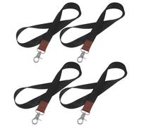 Healeved 4 Piezas Lanyards para Insignias de Empleado con Mosquetón Metálico Correa Ligera y Transpirable para Oficina Escuela y Conferencias Soporte Seguro para Tarjetas de Identificación