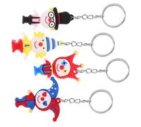 Healeved 4 Piezas Llavero Muñeco Lindo Llavero Mini Estatuilla De Llavero De Llaveros De Circo Novio Juguetes De Figuras De Fiesta Goma Blanda